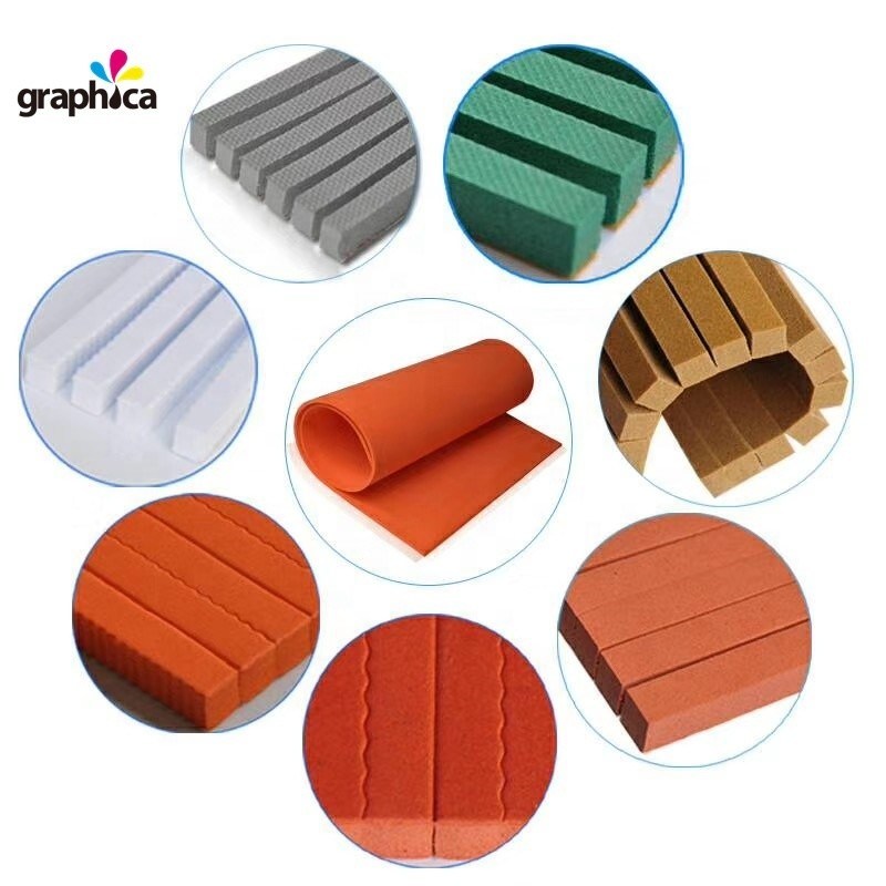 Dureza 40-45 graus Shore C Processo de fabricação de matrizes Borracha de célula aberta para corte