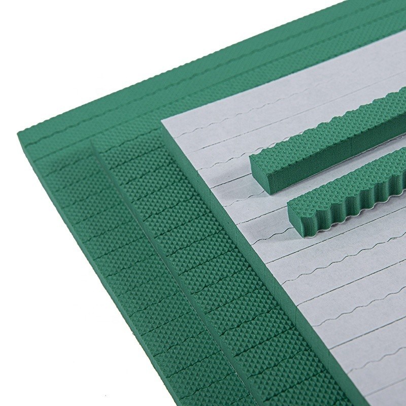 8 mm x 8 mm Dimensões Alta Elasticidade Verde Adesivo EVA espuma Die Cutting Ejection Rubber