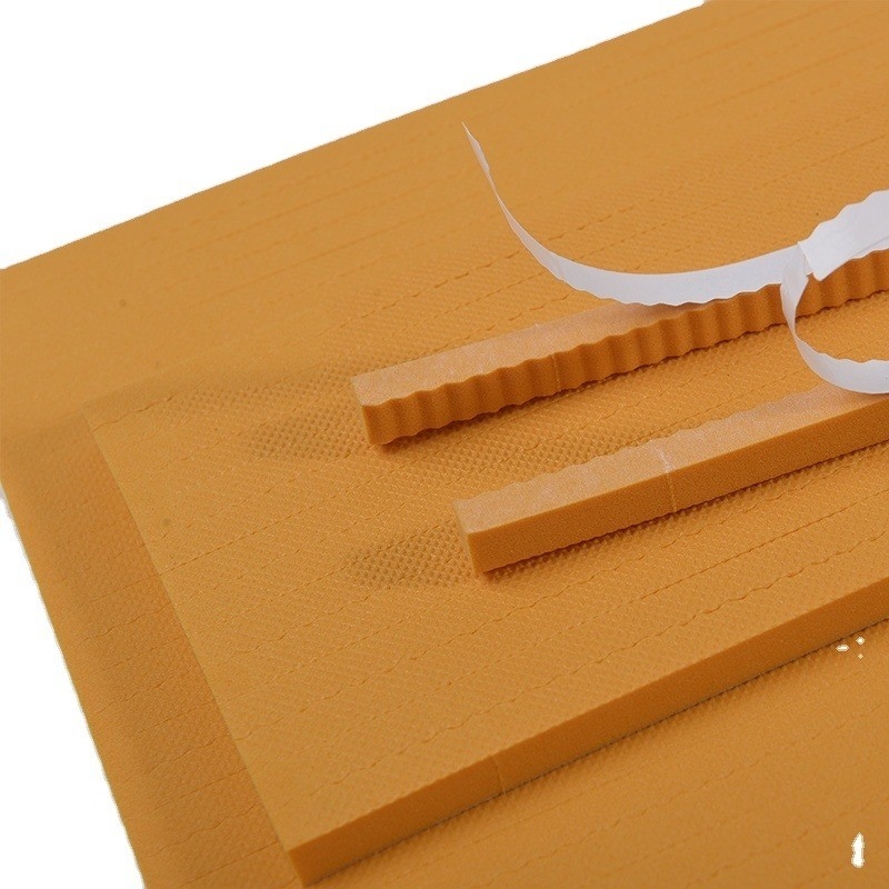Esponja de espuma de borracha EPDM de corte a pressão com adesivo Cor laranja Dimensão 10x300x380mm