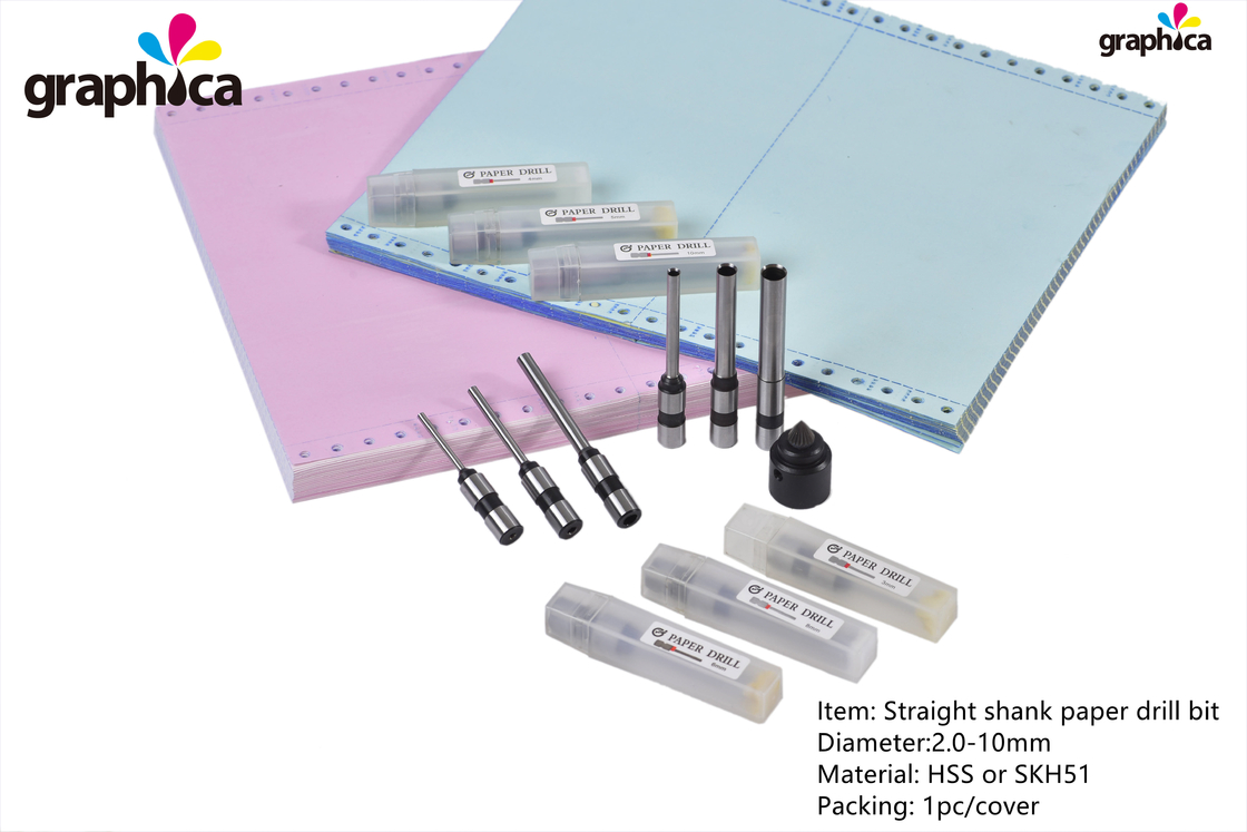 Conjunto aceitável de brocas de papel HSS de hastes retas OEM ODM para máquinas de perfuração