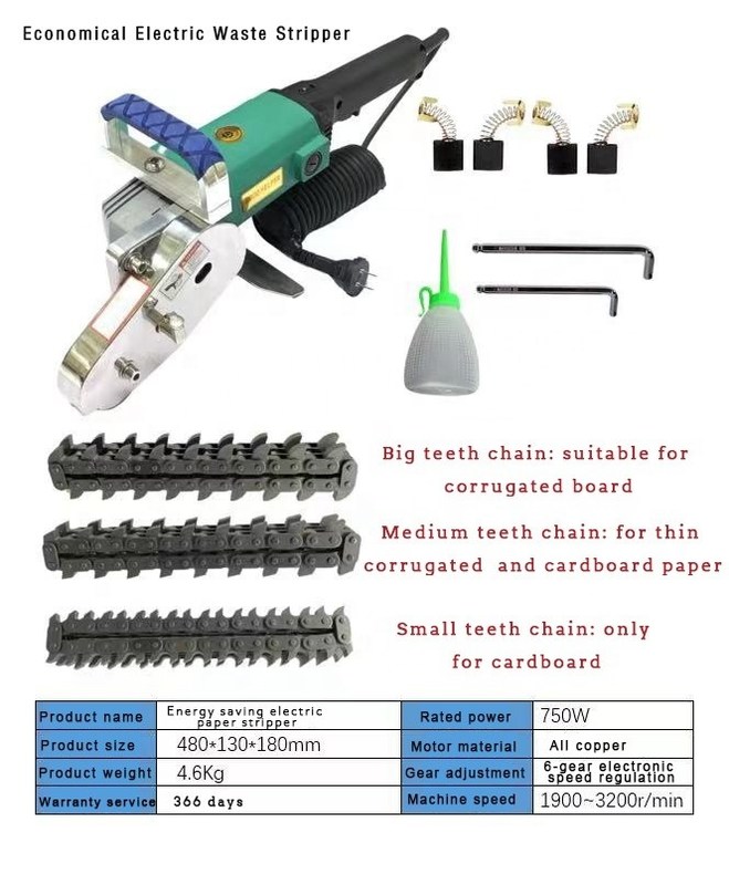 Limpador de resíduos eléctricos de velocidade livre de mão de 9 kg para papel de cartão