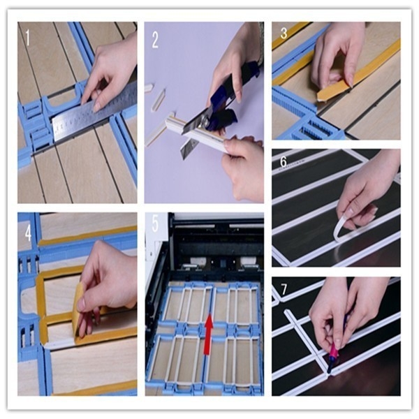 Manual gráfico Matriz de corte de PVC para caixa de papel corrugado de papelão