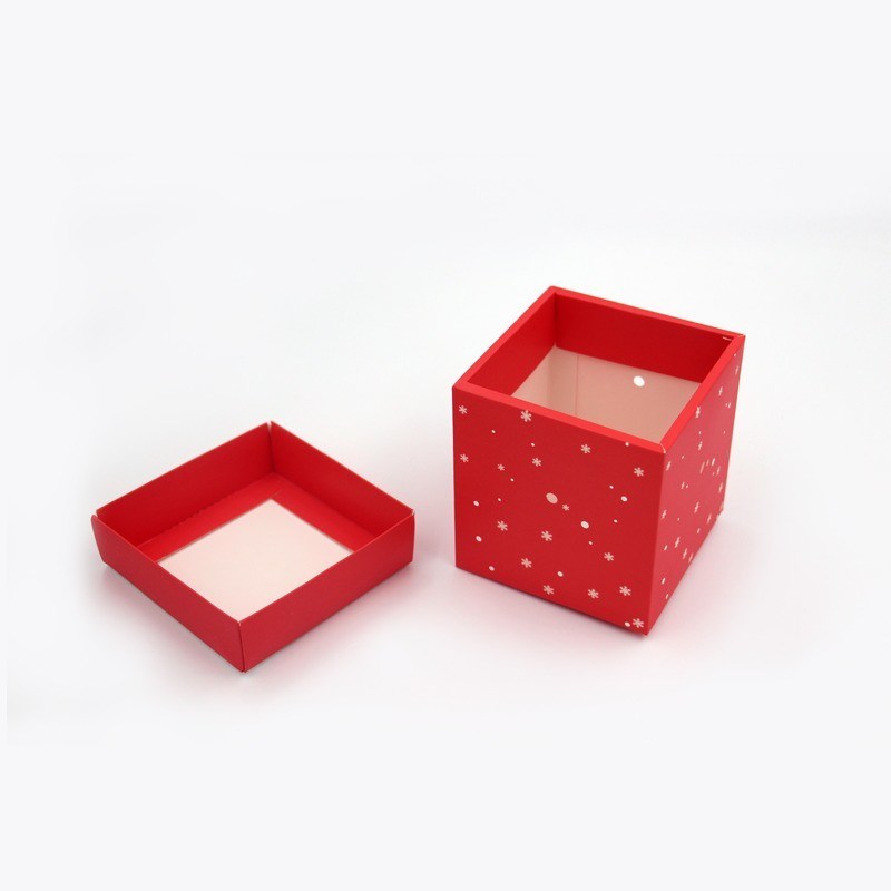 Caixa de presente de Natal ecológica de maçã reciclável e impressão offest CMYK 4 cores