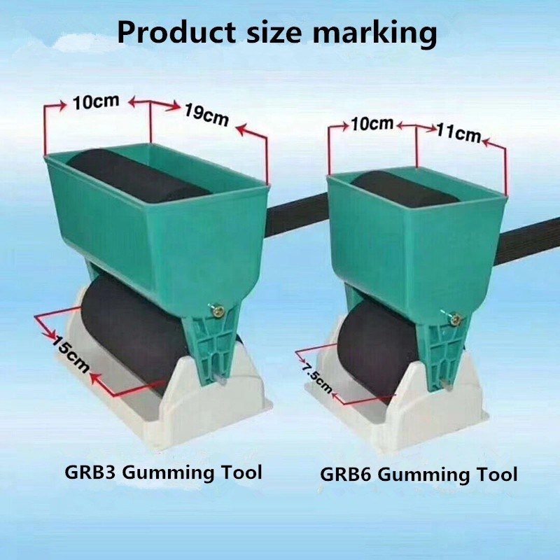 Desenho de corte a moagem de rolos, espalhador de cola 1 kg, peso 250-300 metros quadrados/hora, área de cola